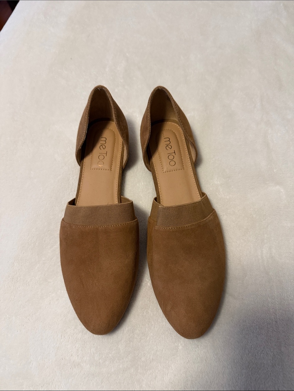 me too Brown Suede D'Orsay Flats